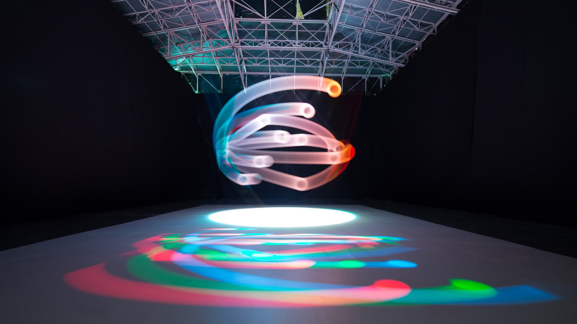 Disk detail with colour separation patterns